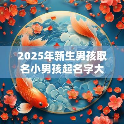 2025年新生男孩取名小男孩起名字大全免费2025