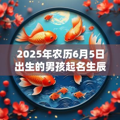 2025年农历6月5日出生的男孩起名生辰八字取名法