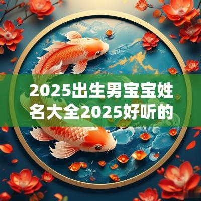 2025出生男宝宝姓名大全2025好听的男宝宝名字