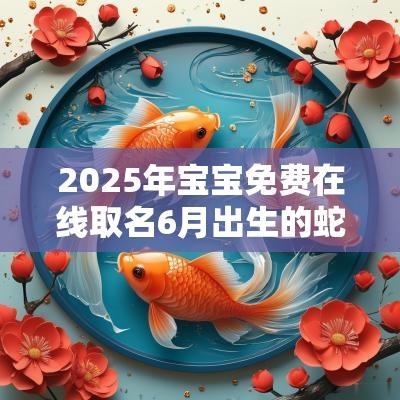 2025年宝宝免费在线取名6月出生的蛇宝宝性格解析