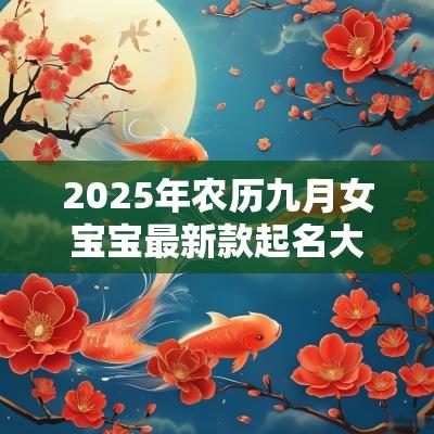 2025年农历九月女宝宝最新款起名大全唯美名字赏析