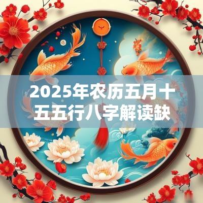 2025年农历五月十五五行八字解读缺土的起名宜用字