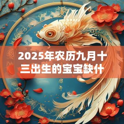 2025年农历九月十三出生的宝宝缺什么取名如何补土