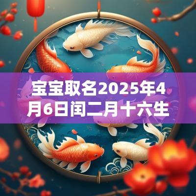 宝宝取名2025年4月6日闰二月十六生的男宝宝名字