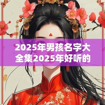 2025年男孩名字大全集2025年好听的男孩名最新