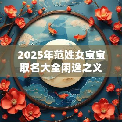 2025年范姓女宝宝取名大全闲逸之义的女生名字范氏