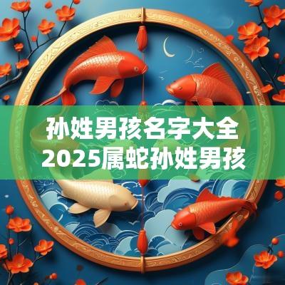 孙姓男孩名字大全2025属蛇孙姓男孩阳刚硬气的名字