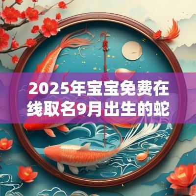 2025年宝宝免费在线取名9月出生的蛇宝宝性格解析