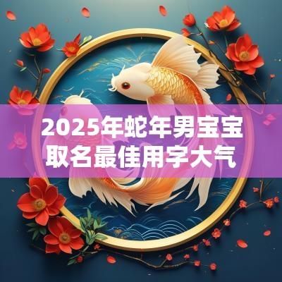 2025年蛇年男宝宝取名最佳用字大气响亮的男孩名字