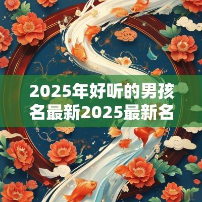 2025年好听的男孩名最新2025最新名字男孩名字