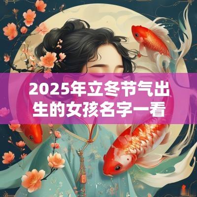 2025年立冬节气出生的女孩名字一看就是大家闺秀