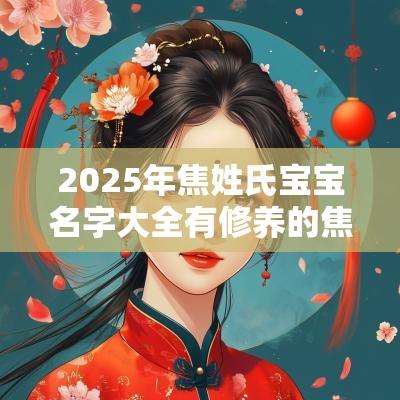 2025年焦姓氏宝宝名字大全有修养的焦氏孩子取名