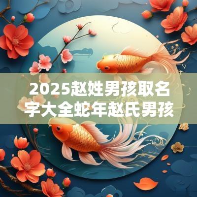 2025赵姓男孩取名字大全蛇年赵氏男孩起名100分