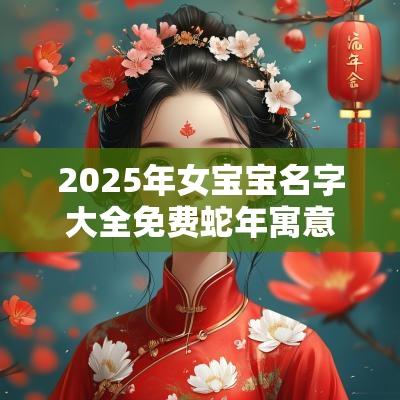 2025年女宝宝名字大全免费蛇年寓意美好的女孩名字