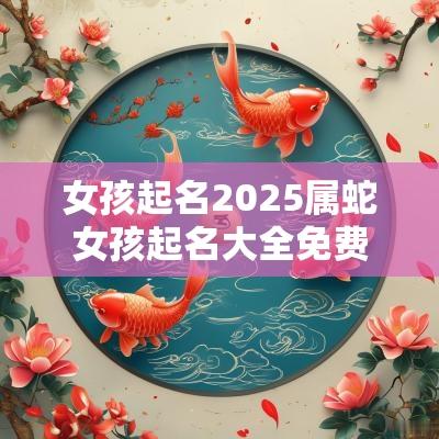 女孩起名2025属蛇女孩起名大全免费2025年属蛇