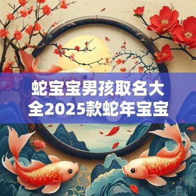 蛇宝宝男孩取名大全2025款蛇年宝宝取名最佳用字男