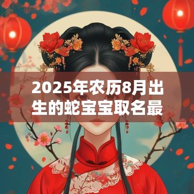 2025年农历8月出生的蛇宝宝取名最全男孩名字合集