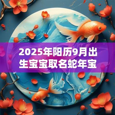 2025年阳历9月出生宝宝取名蛇年宝宝适合用的名字