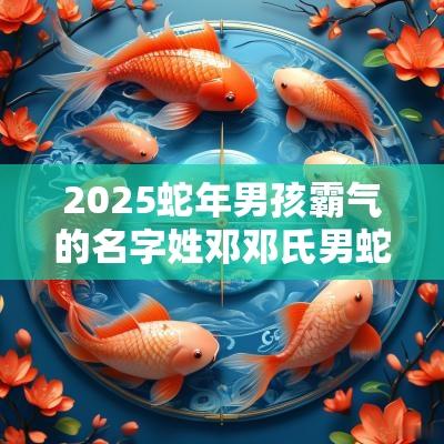 2025蛇年男孩霸气的名字姓邓邓氏男蛇宝宝满分起名