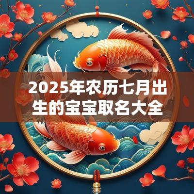 2025年农历七月出生的宝宝取名大全吉祥旺运的名字