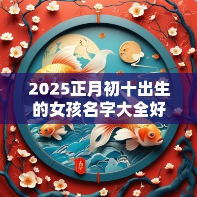 2025正月初十出生的女孩名字大全好听到爆的女生名