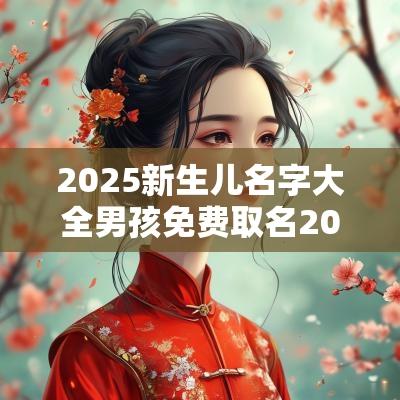 2025新生儿名字大全男孩免费取名2025儿子起名