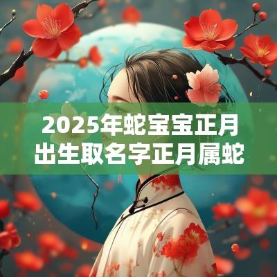 2025年蛇宝宝正月出生取名字正月属蛇男孩起名集锦