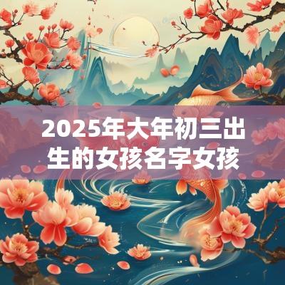 2025年大年初三出生的女孩名字女孩新潮的名字参考