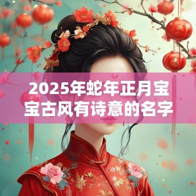 2025年蛇年正月宝宝古风有诗意的名字有内涵有寓意
