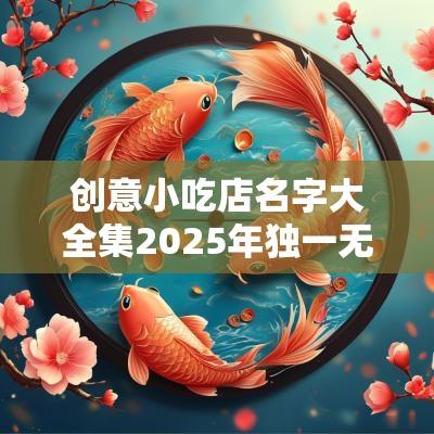 创意小吃店名字大全集2025年独一无二的小吃店名字