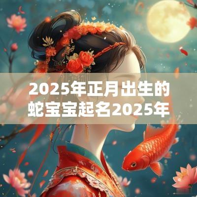 2025年正月出生的蛇宝宝起名2025年蛇宝宝取名