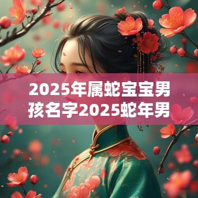 2025年属蛇宝宝男孩名字2025蛇年男孩取名大全