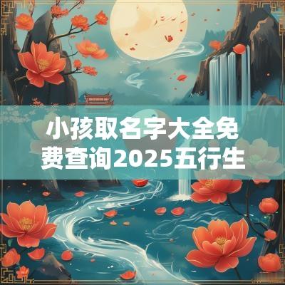 小孩取名字大全免费查询2025五行生辰八字免费取名