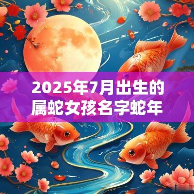 2025年7月出生的属蛇女孩名字蛇年女宝宝名字大全