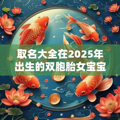 取名大全在2025年出生的双胞胎女宝宝取名宜用字
