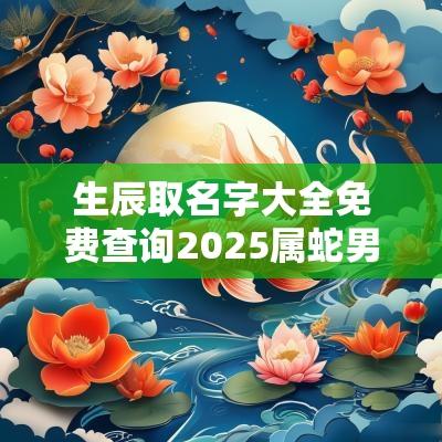 生辰取名字大全免费查询2026属蛇男孩最吉利的名字