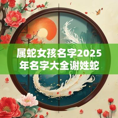 属蛇女孩名字2025年名字大全谢姓蛇年女生优雅名字