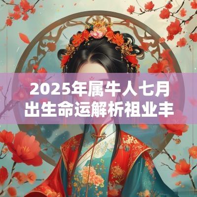 2025年属牛人七月出生命运解析祖业丰厚财源滚滚