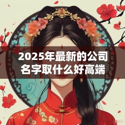2025年最新的公司名字取什么好高端大气的公司起名