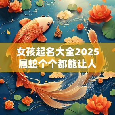 女孩起名大全2025属蛇个个都能让人一眼就爱上