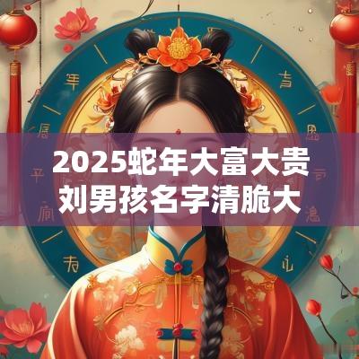 2025蛇年大富大贵刘男孩名字清脆大气的男宝宝取名