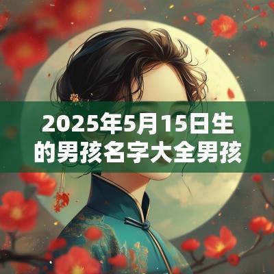 2025年5月15日生的男孩名字大全男孩子取名属蛇