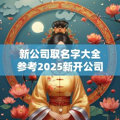 新公司取名字大全参考2025新开公司怎样取公司名称