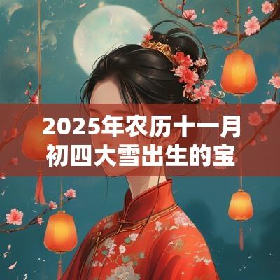 2025年农历十一月初四大雪出生的宝宝取名用什么字好
