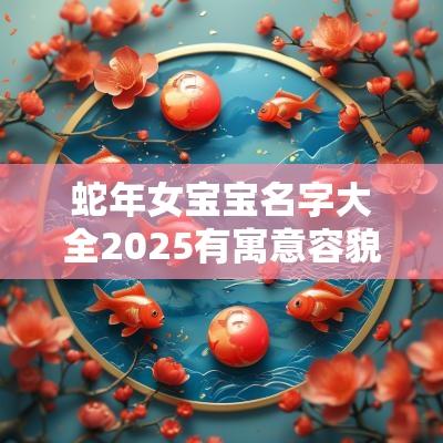 蛇年女宝宝名字大全2025有寓意容貌妍丽的女孩起名