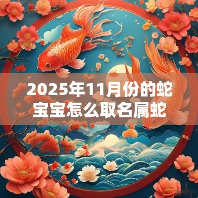 2025年11月份的蛇宝宝怎么取名属蛇的起名宜用字