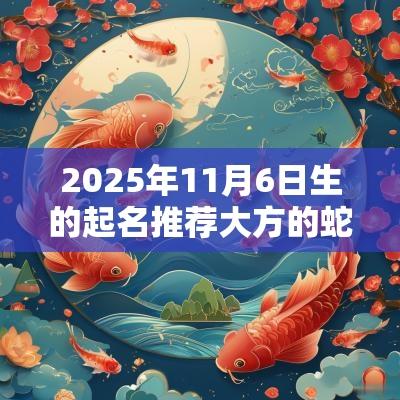 2025年11月6日生的起名推荐大方的蛇年孩子名字