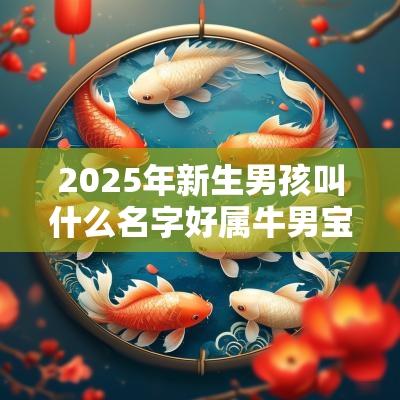 2025年新生男孩叫什么名字好属牛男宝帅气名字推荐