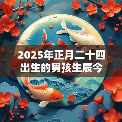 2025年正月二十四出生的男孩生辰今日周易五行取名