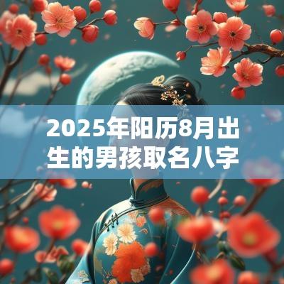 2025年阳历8月出生的男孩取名八字解析起高分名字